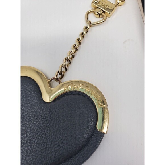 BETSEY JOHNSON Y2K SMALL CLUTCH WRISTLET ACCESSORY BAG & BLACK HEART PURSE CHARM - Picture 12 of 16